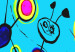 Canvastavla Semester (1-del) - färgstark abstraktion med mönster på blå bakgrund 46690 additionalThumb 3