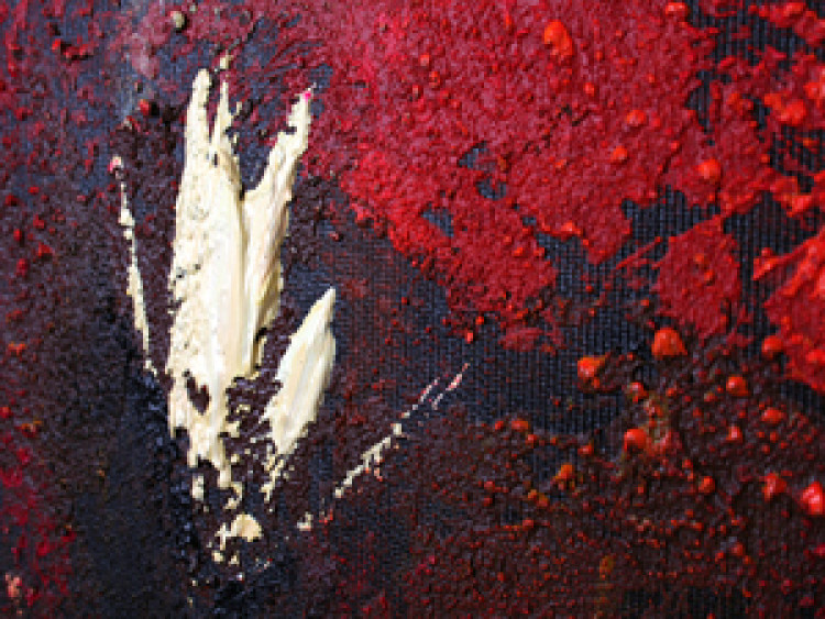 Canvastavla Äng (1-del) - Abstraktion med blomstermotiv och mönster i bakgrunden 47390 additionalImage 4