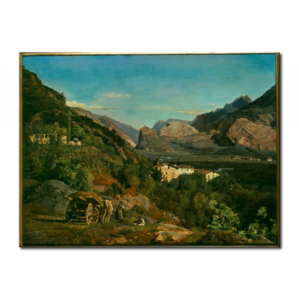 Schilderij  Ferdinand Georg Waldmüller: View Of Arco