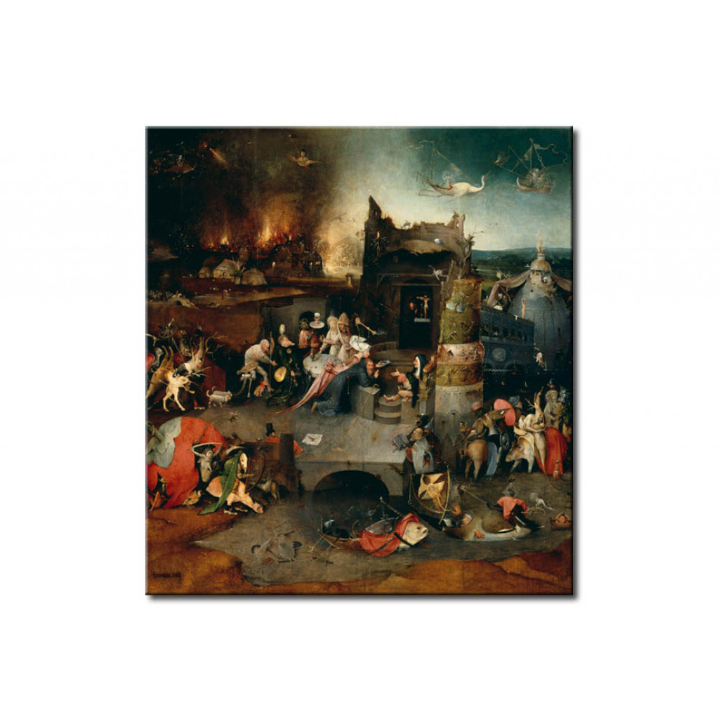 Schilderij  Hieronymus Bosch: The Temptation Of St. Antony
