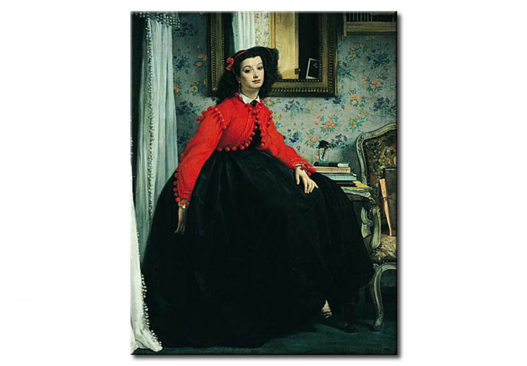 Tableau reproduction Portrait de Mlle. L.L. (jeune dame dans une veste rouge) 53090