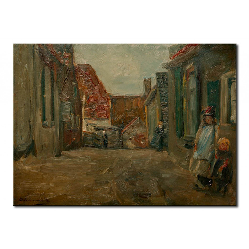 Schilderij  Max Liebermann: Holländische Dorfstraße-Zandvoort