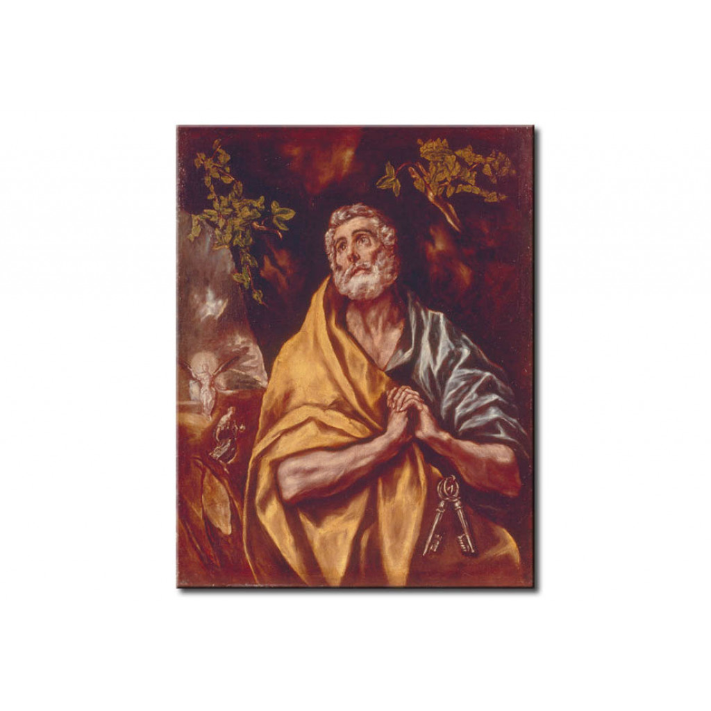 Målning The Penitent Peter