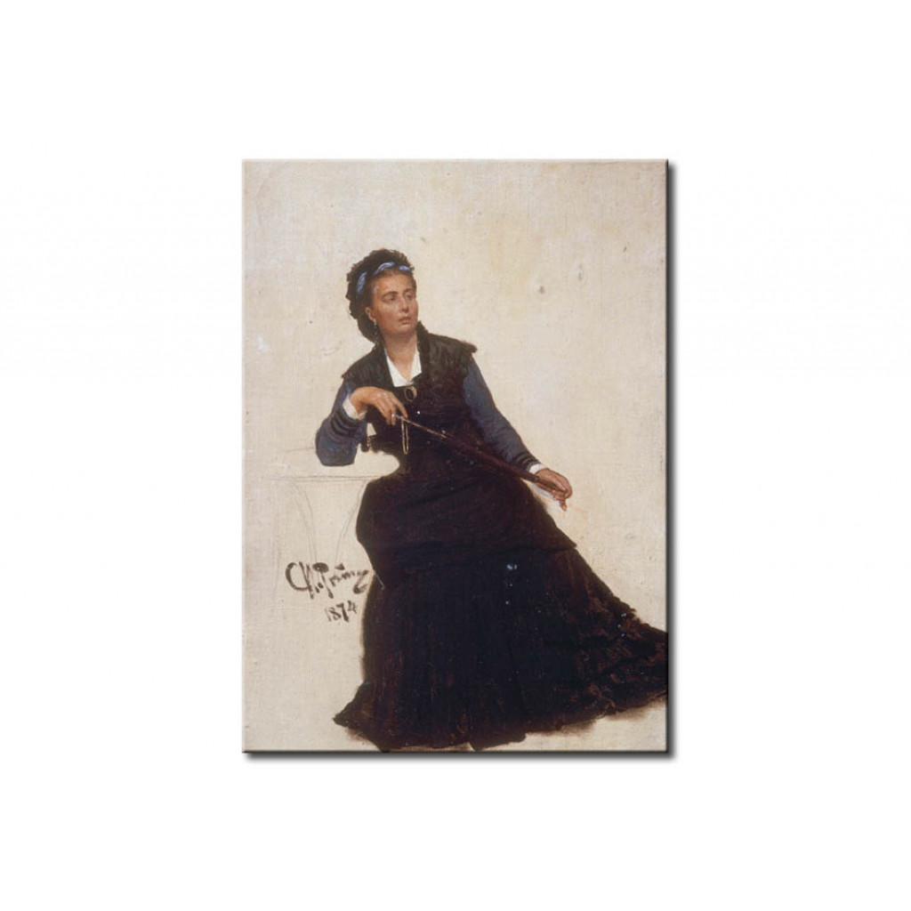 Schilderij  Ilja Repin: Woman Playing With Her Umbrella
