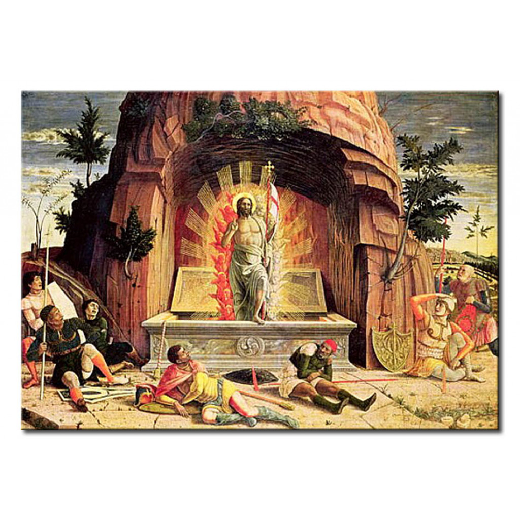 Schilderij  Andrea Mantegna: The Resurrection, Right Hand Predella Panel From The Altarpiece Of St. Zeno Of Verona