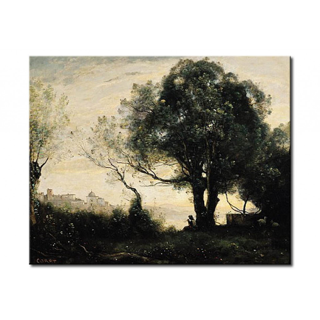 Schilderij  Jean-Baptiste-Camille Corot: Souvenir Of Castel Gandolfo