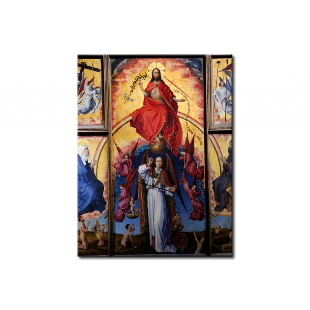 Schilderij  Rogier Van Der Weyden: Christ As Judge Of The World And The Archangel Michael Weighing Souls