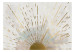 Carta da parati moderna Volto d'oro del sole emergente - astrazione su uno sfondo grigio 137501 additionalThumb 1