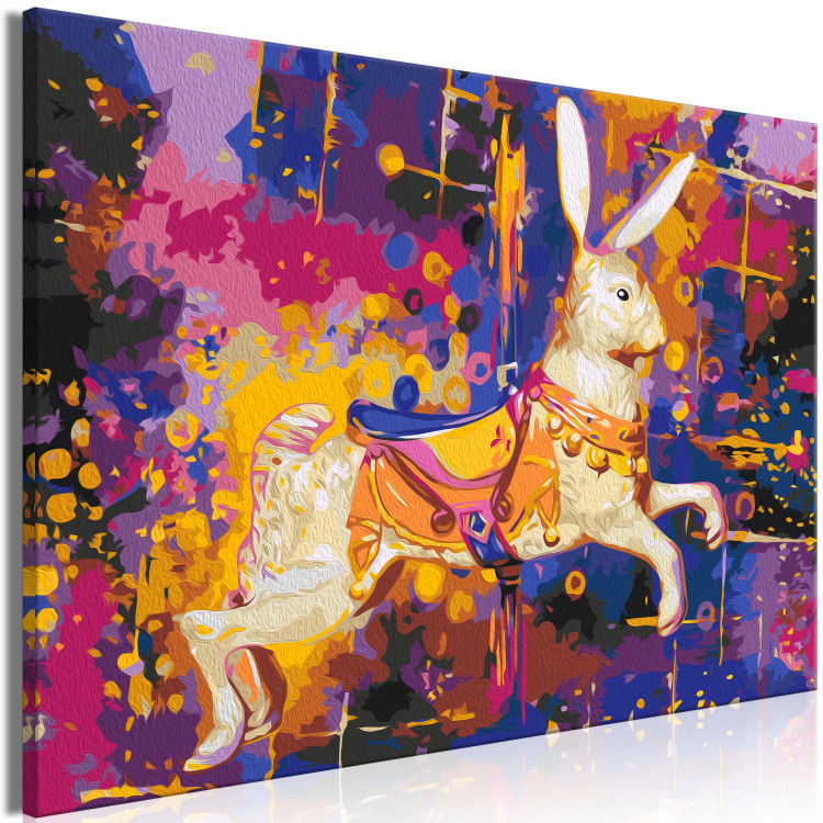 Paint by number Wonderland Rabbit - Artistic Abstraction With a Dressed Animal 144101 additionalImage 7