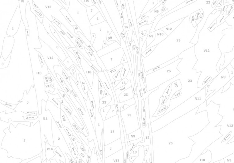 Obraz do malowania po numerach Wietrzny poranek - delikatne fioletowe gałązki palmy na szarym tle 146201 additionalImage 6