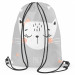 Backpack Beauty of a cat - white and ash-grey design with the caption 'Pretty' 147601