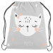 Backpack Beauty of a cat - white and ash-grey design with the caption 'Pretty' 147601 additionalThumb 3