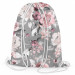 Worek plecak Pastelowy bukiet - subtelne kwiaty w odcieniach szarości i różu 147701