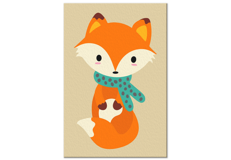 Painting Kit for Children Fox With a Scarf - Winter Portrait of a Cunning Animal 149801 additionalImage 3