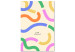 Cuadro moderno Colorful Abstract Shapes - Pastel Waves on a Beige Background 149901