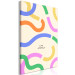 Canvas Colorful Abstract Shapes - Pastel Waves on a Beige Background 149901 additionalThumb 2