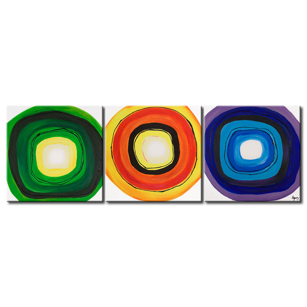 Konst Färger Och Nyanser (3-del) - Fantasi Med Geometriska Figurer