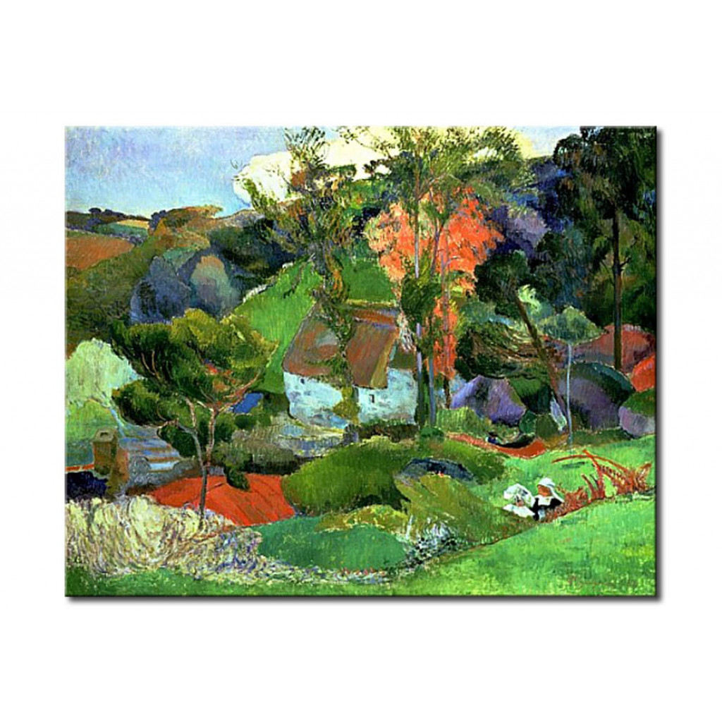 Schilderij  Paul Gauguin: Landscape At Pont Aven