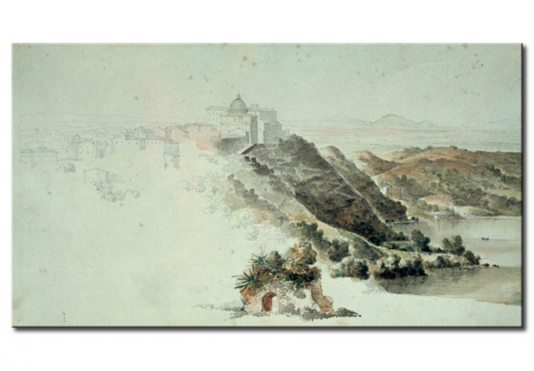 Copie de tableau Vue de Castel Gandolfo et le lac d'Albano 51801