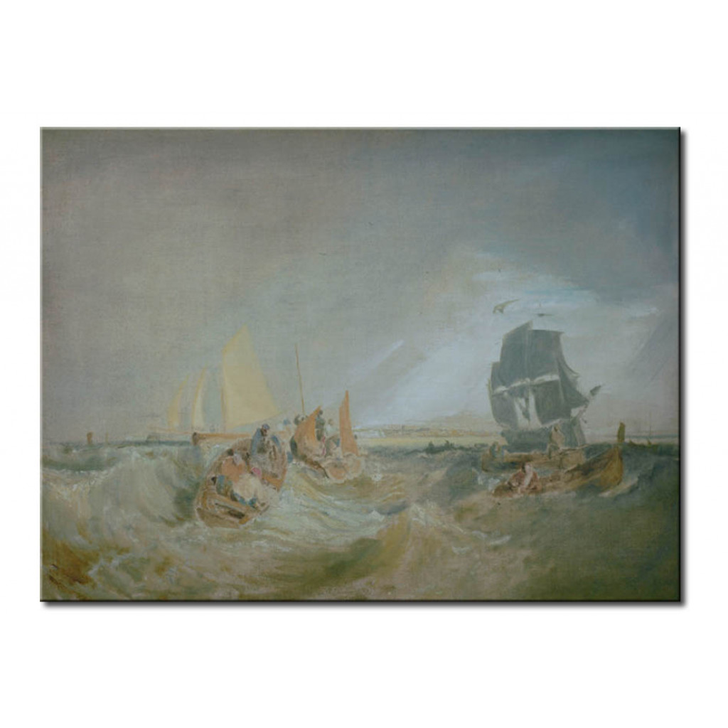 Schilderij  William Turner: Shipping At The Mouth Of The Thames