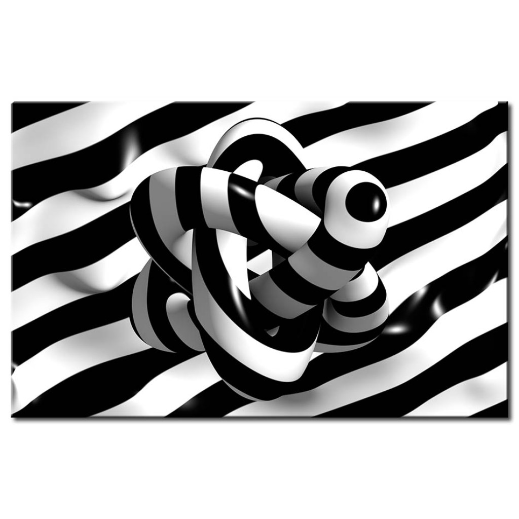 Schilderij  Abstract: Zebra - Weven