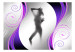 Wall Mural Figure Nude Behind Glass - Silhouette of a female figure against a gray background 61201 additionalThumb 1