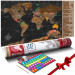Carte du monde grattable Carte brune - poster (version anglaise) 106911