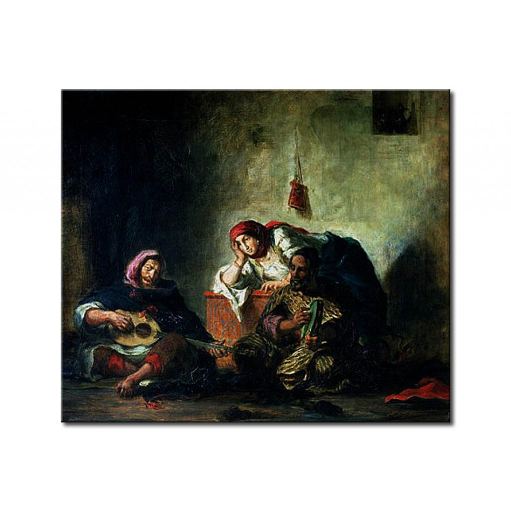 Schilderij  Eugène Delacroix: Jewish Musicians In Mogador