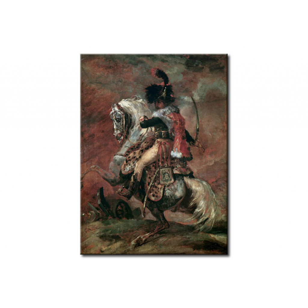 Schilderij  Théodore Géricault: Officer Of The Imperial Guard On Horseback