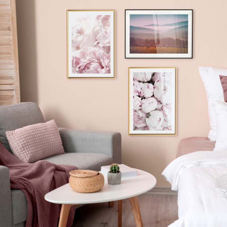 Picture wall Pink peonies 129311