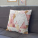 Mikrofaser Kissen Geometric patchwork - design with triangles, marble and gold pattern cushions 146911 additionalThumb 3