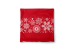 Decorative Velor Pillow Floral stars - white motifs depicted on a red background velour 148511 additionalThumb 3