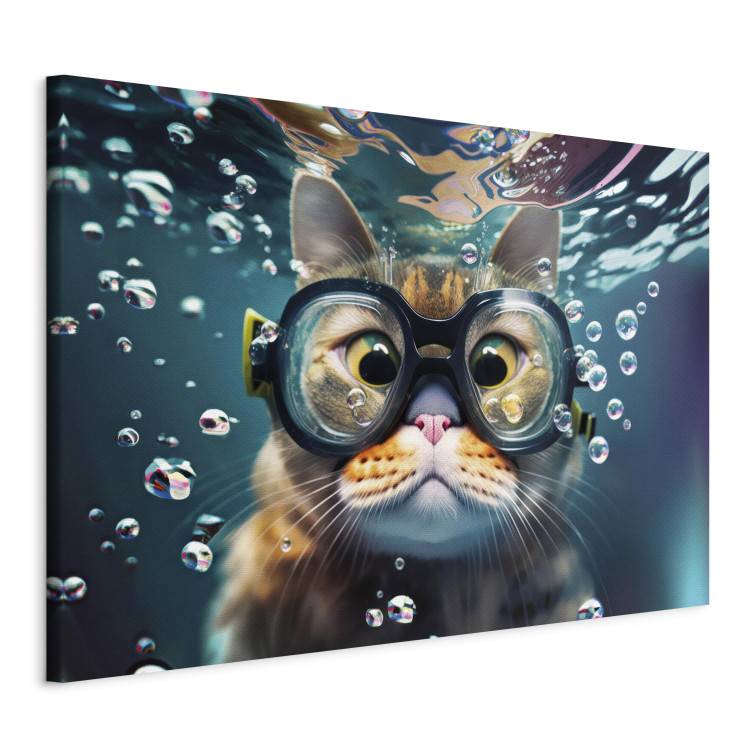 Konst AI Cat - Diving Animal in Goggles Among Bubbles - Horizontal 150211 additionalImage 2