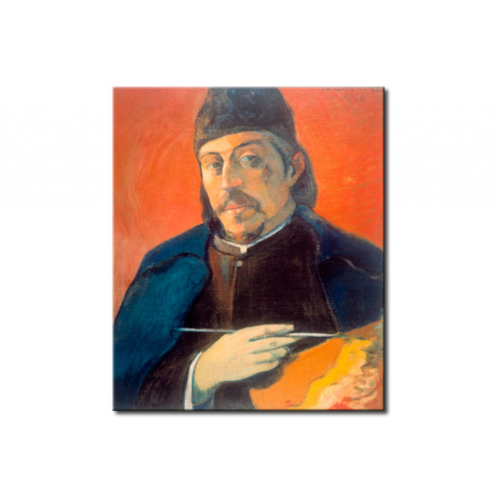Schilderij  Paul Gauguin: Selfportrait With Palette