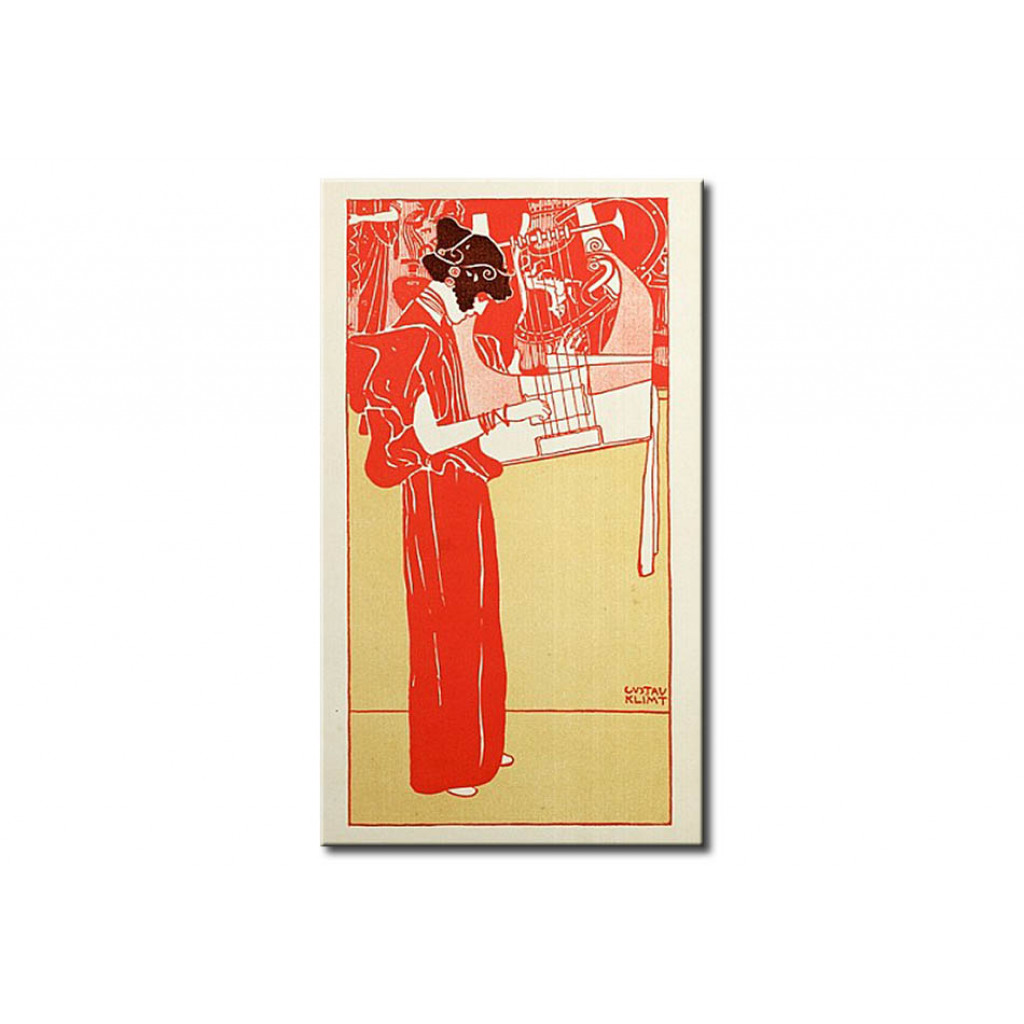 Schilderij  Gustav Klimt: Musik