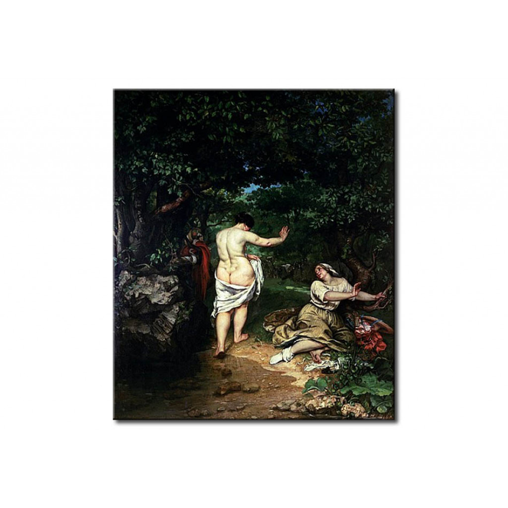 Schilderij  Gustave Courbet: Les Baigneuses