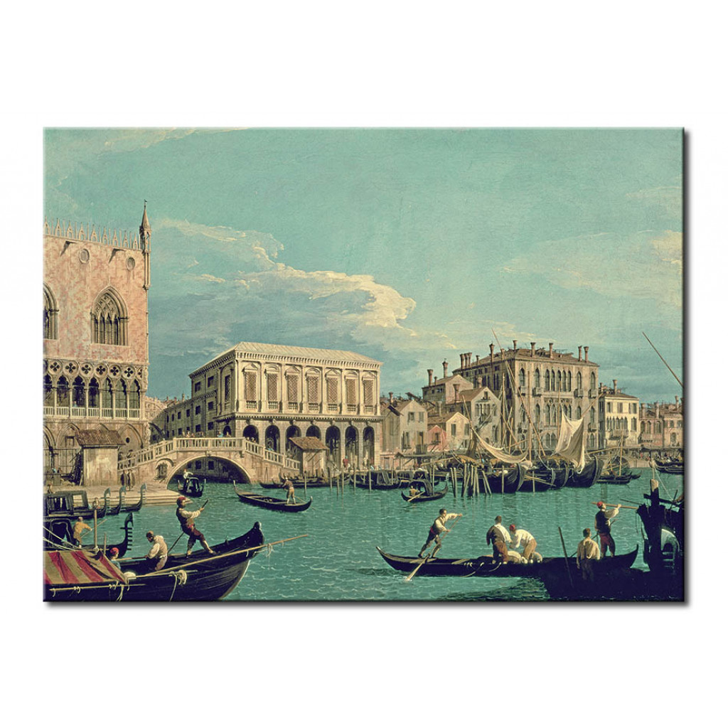 Schilderij  Canaletto: Bridge Of Sighs, Venice (La Riva Degli Schiavoni)