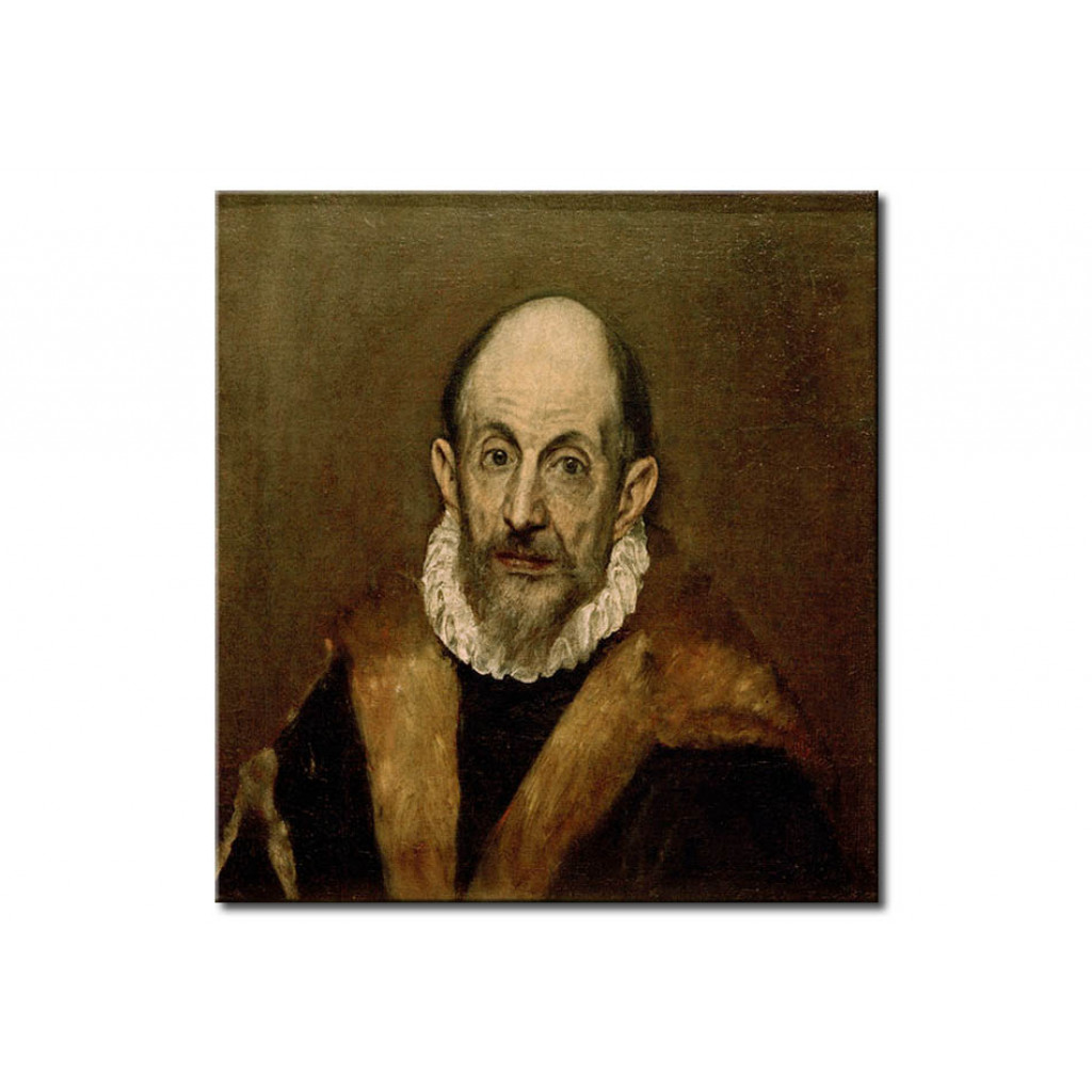 Schilderij  El Greco: Porträt Eines älteren Mannes