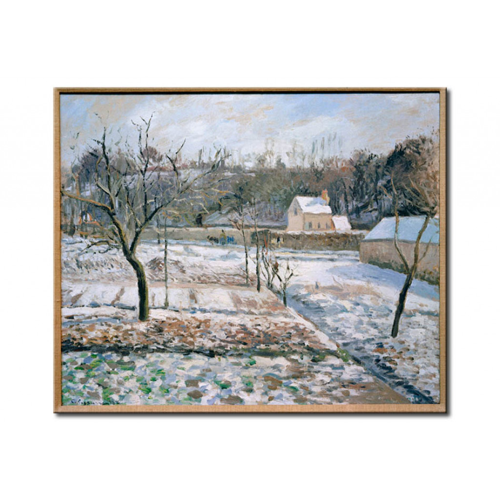 Schilderij  Camille Pissarro: L'Hermitage, Pontoise, Effet De Neige