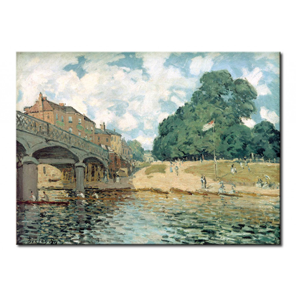 Schilderij  Alfred Sisley: Bridge Near Hampton Court