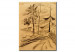 Kunstdruck Landschaft mit Baumstämmen 55011