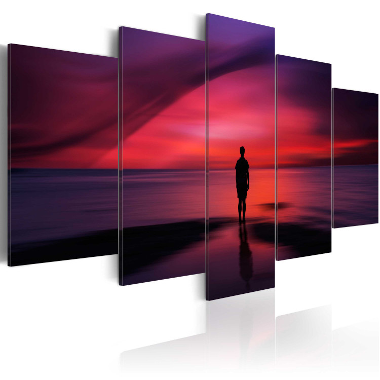 den Silhouetten Wandbild Menschen bewundert - Wandbilder - Sonnenuntergang - Mann Ein
