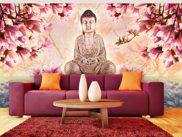 Photo Wallpaper Buddha and magnolia 61411