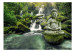 Fototapeta Orient w zieleni - rzeźba Buddy na tle wodospadu i egzotycznego lasu 90011 additionalThumb 1