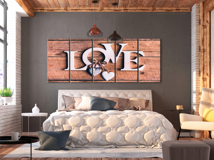 Canvas Wooden Letters (5 Parts) Narrow 106921 additionalImage 3