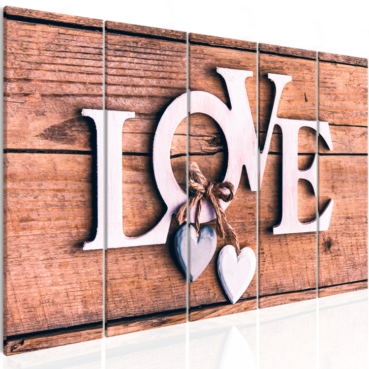 Canvas Wooden Letters (5 Parts) Narrow 106921 additionalImage 2