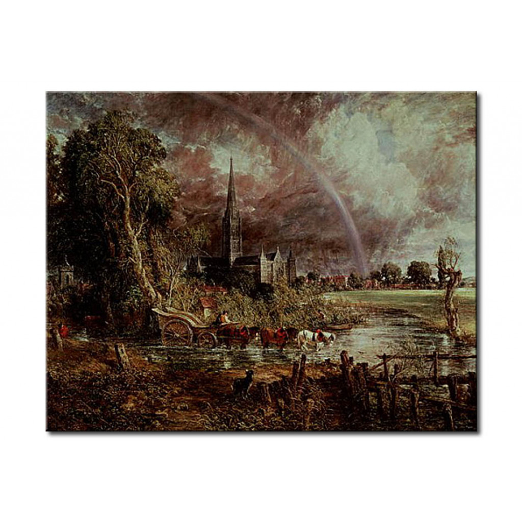 Schilderij  John Constable: Salisbury Cathedral From The Meadows