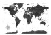 Carta da parati Cartina mondo bianco e nero 114521 additionalThumb 1