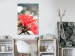 Obraz Czerwień hibiskusa - minimalistyczne zdjęcie gałązki i kwiatów  121621 additionalThumb 3