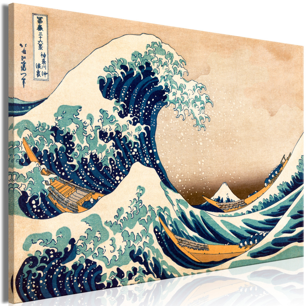 Schilderij The Great Wave Off Kanagaw [Large Format]